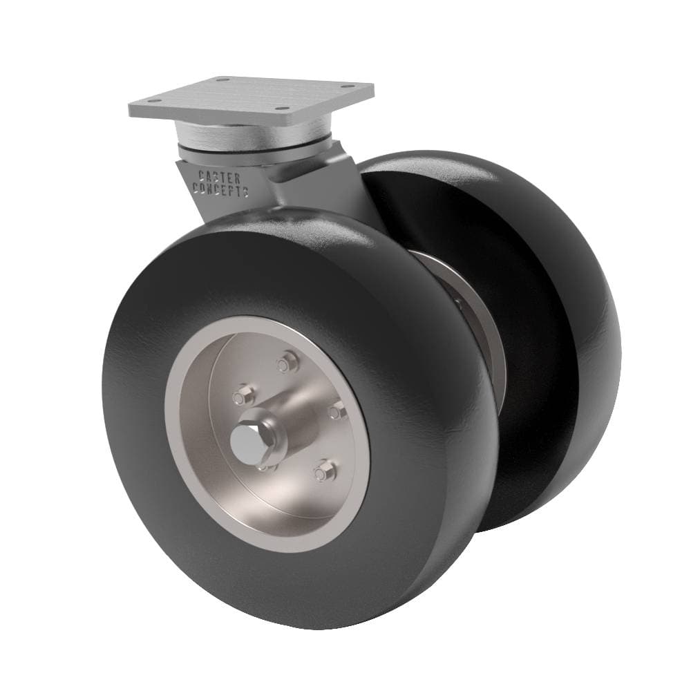 18x5.70/8 Dual Wheel Pneumatic Rubber Swivel Caster