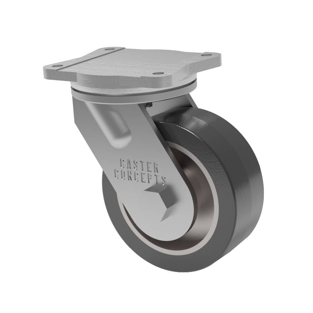 8x3 Mold On Rubber Swivel Caster