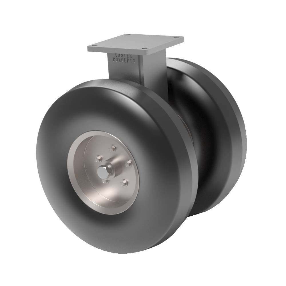 16x400 x 8 Dual Wheel Pneumatic Rubber Rigid Caster