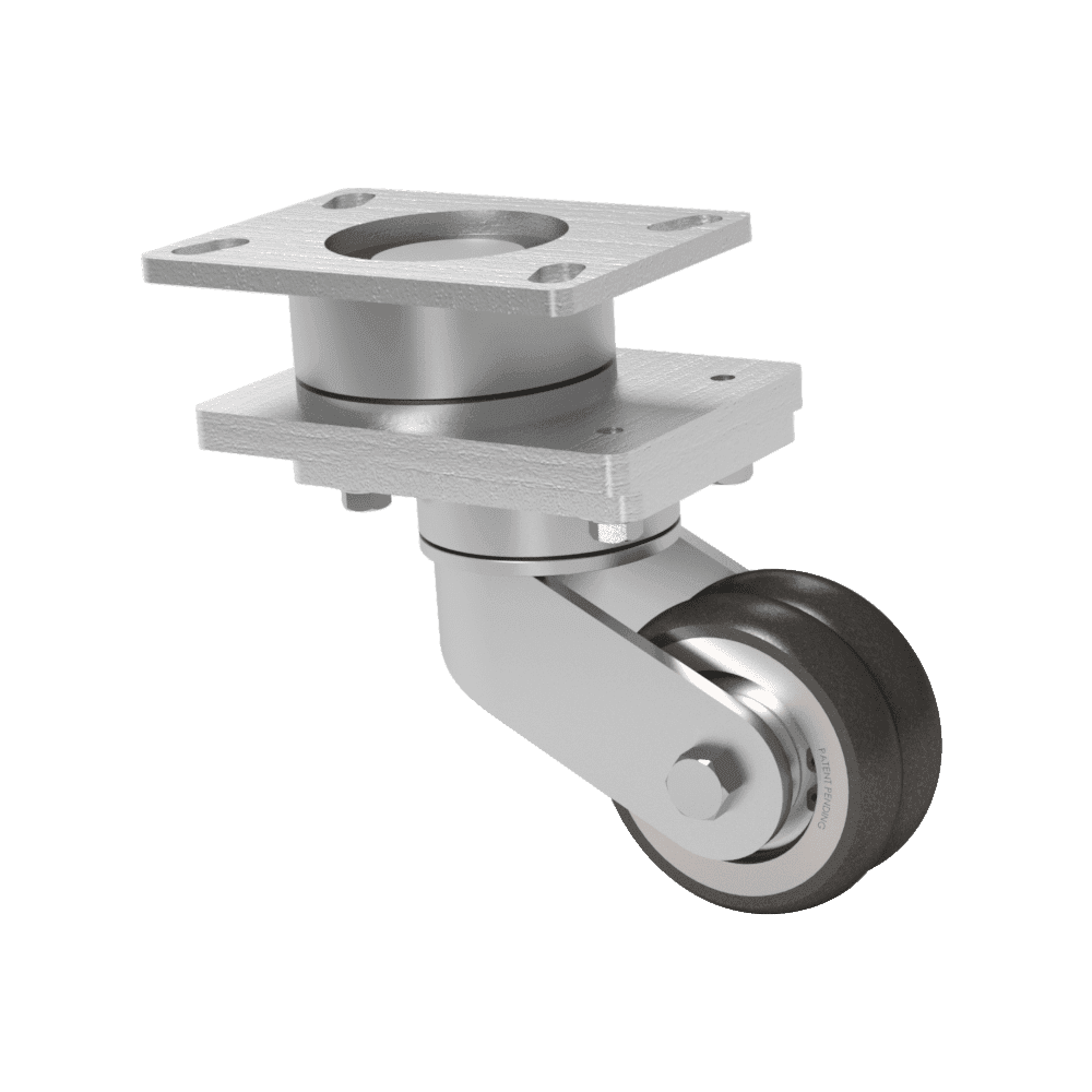 8x2 T/R-95 Polyurethane Swivel On Swivel (SoS) Caster W/ TWERGO Wheel