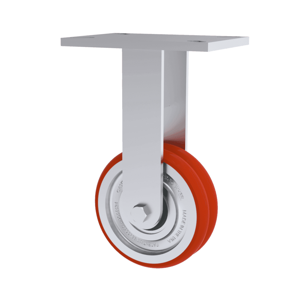 6x2 T/R Polyurethane Rigid Caster W/ TWERGO Wheel