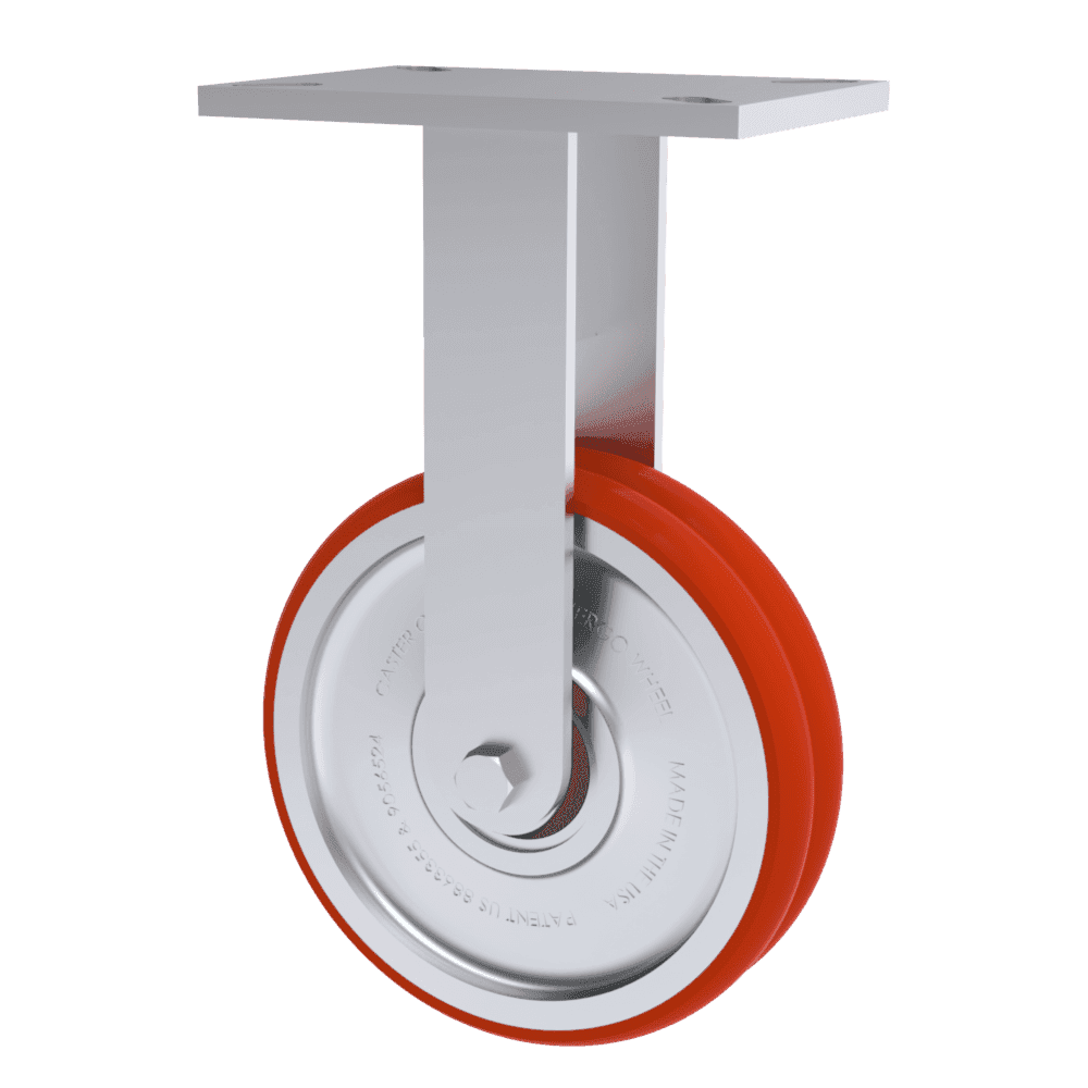 6x2 T/R Polyurethane Rigid Caster W/ TWERGO Wheel