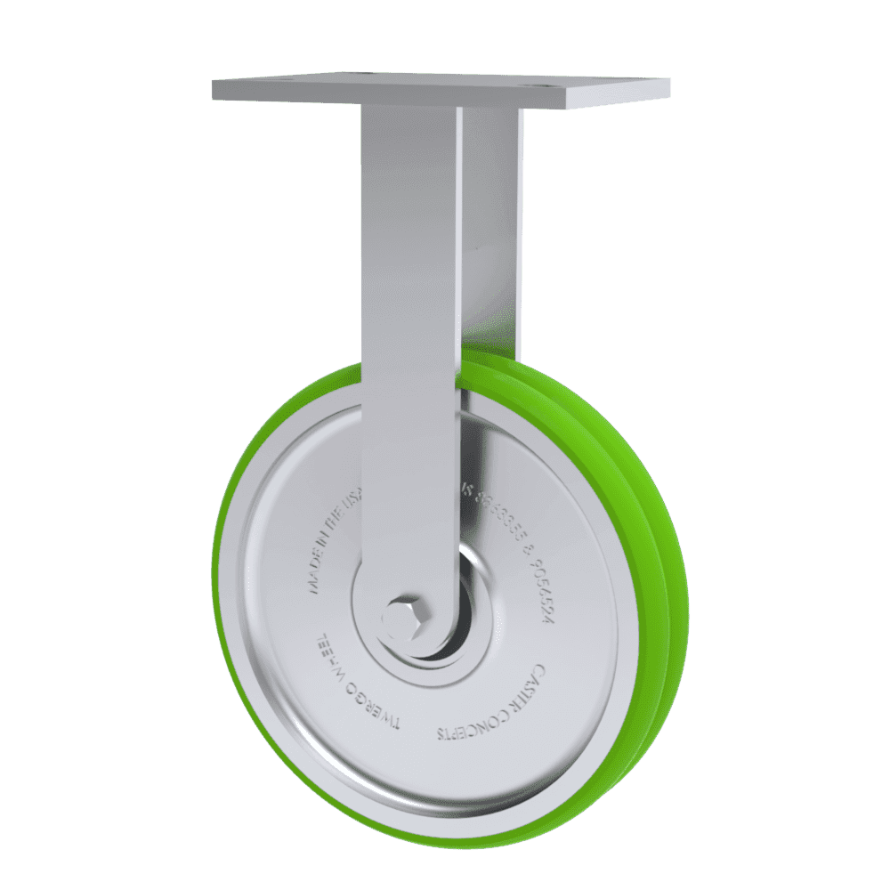 10x2 Swivel on Swivel Rigid Caster W/ TWERGO Wheel