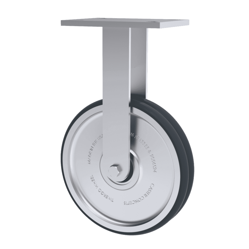 10x2 T/R-95 Polyurethane Rigid Caster W/ TWERGO Wheel