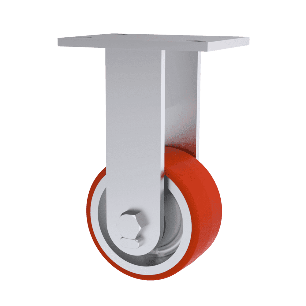 6x3 T/R Polyurethane Rigid Caster W/ TWERGO Wheel
