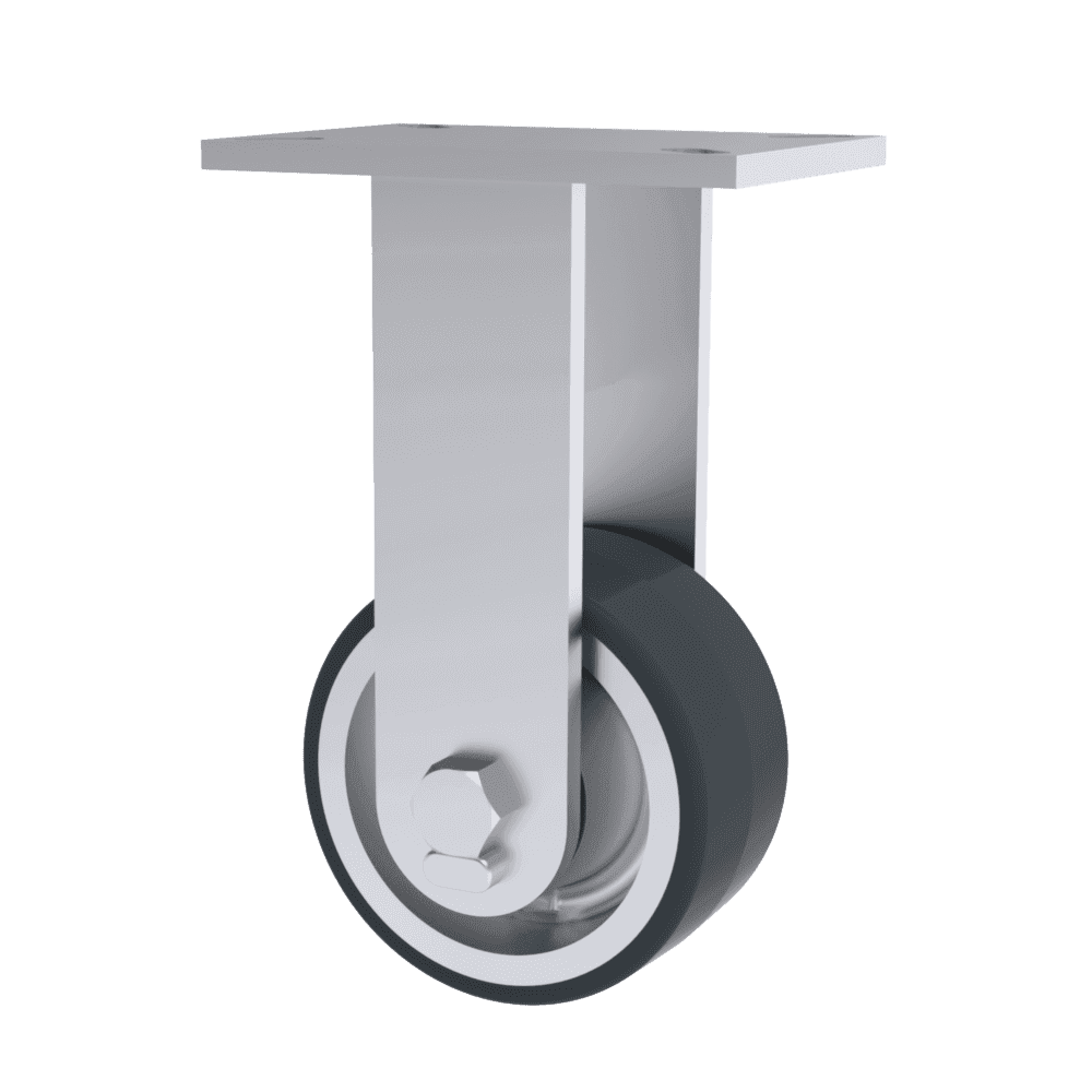 8x3 T/R-95 Polyurethane Rigid Caster W/ TWERGO Wheel