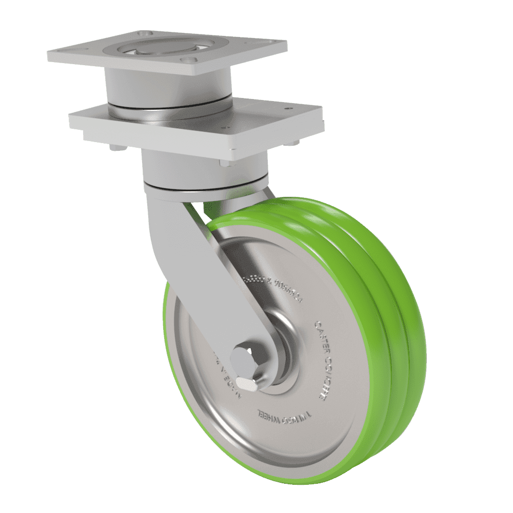 10x3 ErgoTread Swivel On Swivel (SoS) Caster W/ TWERGO Wheel