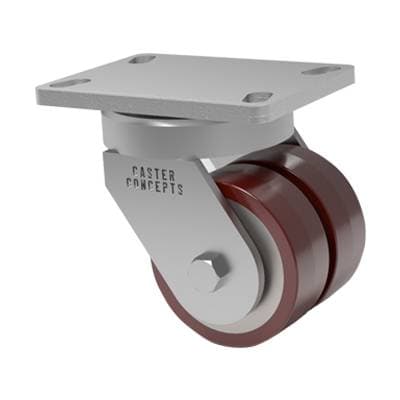 3x1.5 Dual Wheel Standard Polyurethane Swivel Caster