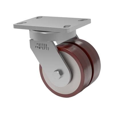 4x2 Dual Wheel Standard Polyurethane Swivel Caster