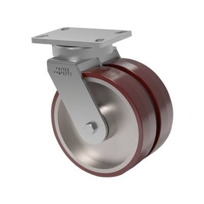 8x2 Dual Wheel Standard Polyurethane Swivel Caster