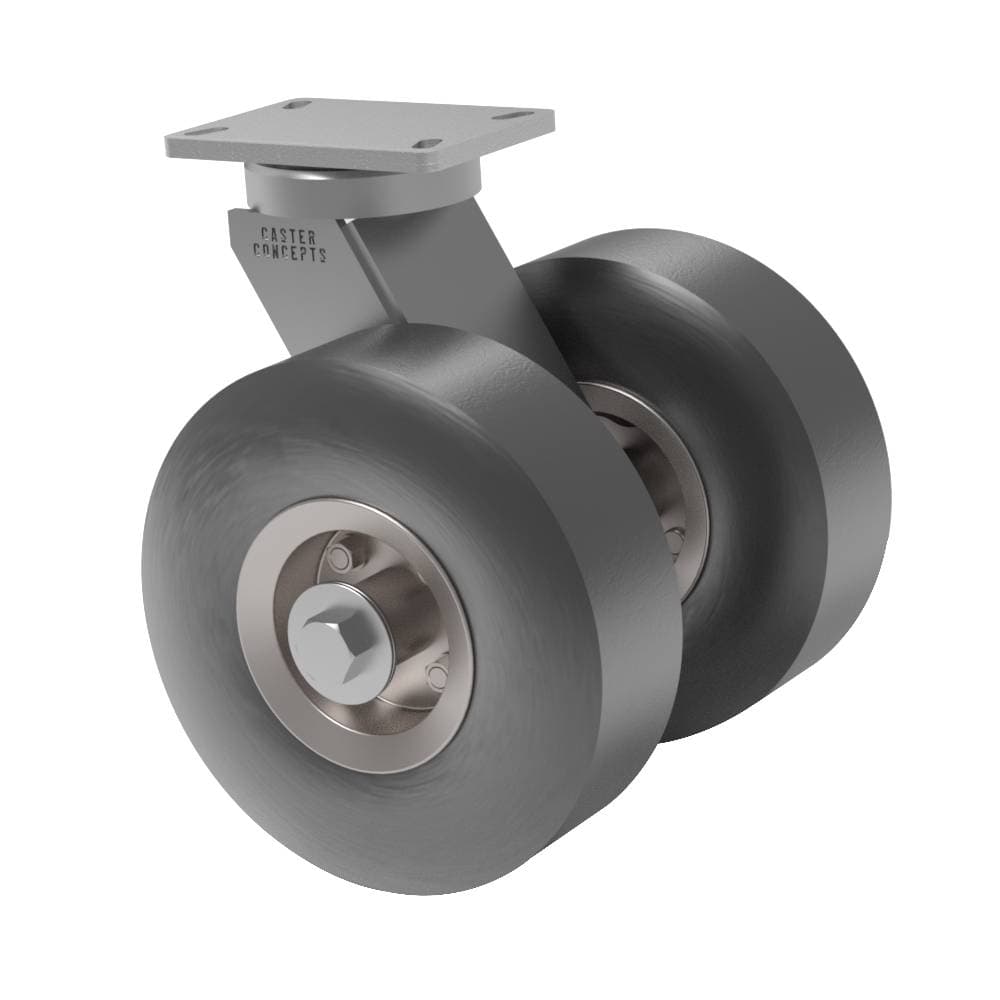10×4.10/4 Dual Wheel Pneumatic Rubber Swivel Caster