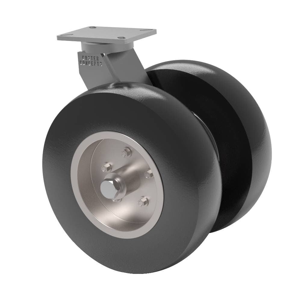 12x200 x 8 Dual Wheel Pneumatic Rubber Swivel Caster