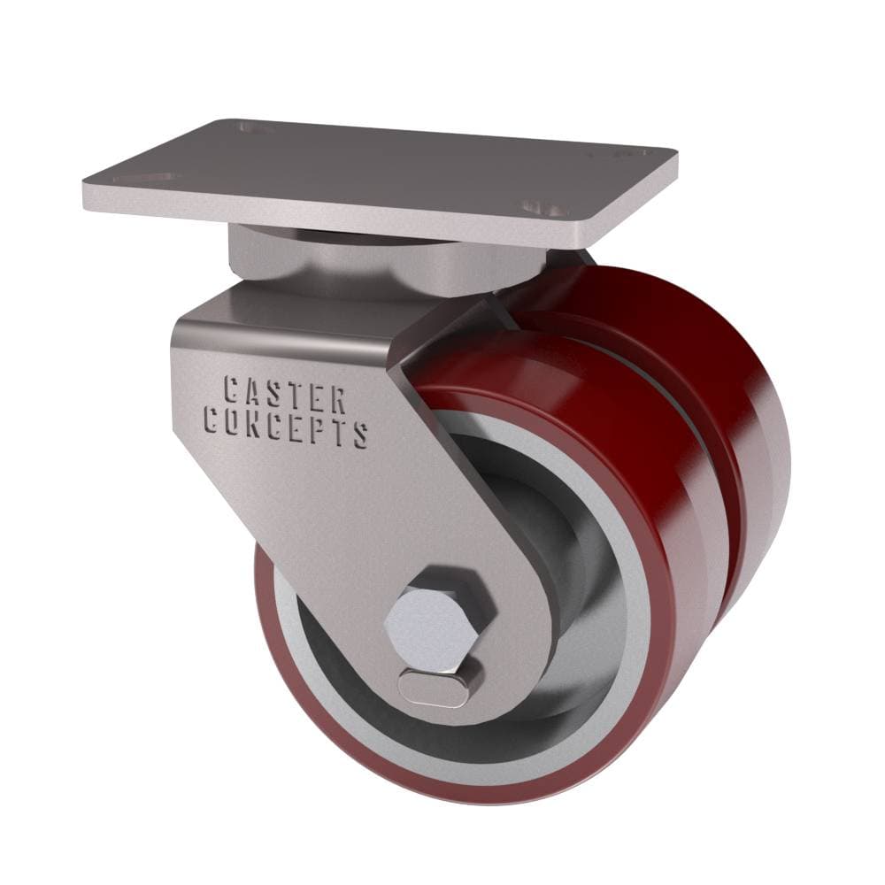 8x3 Dual Wheel Standard Polyurethane Swivel Caster