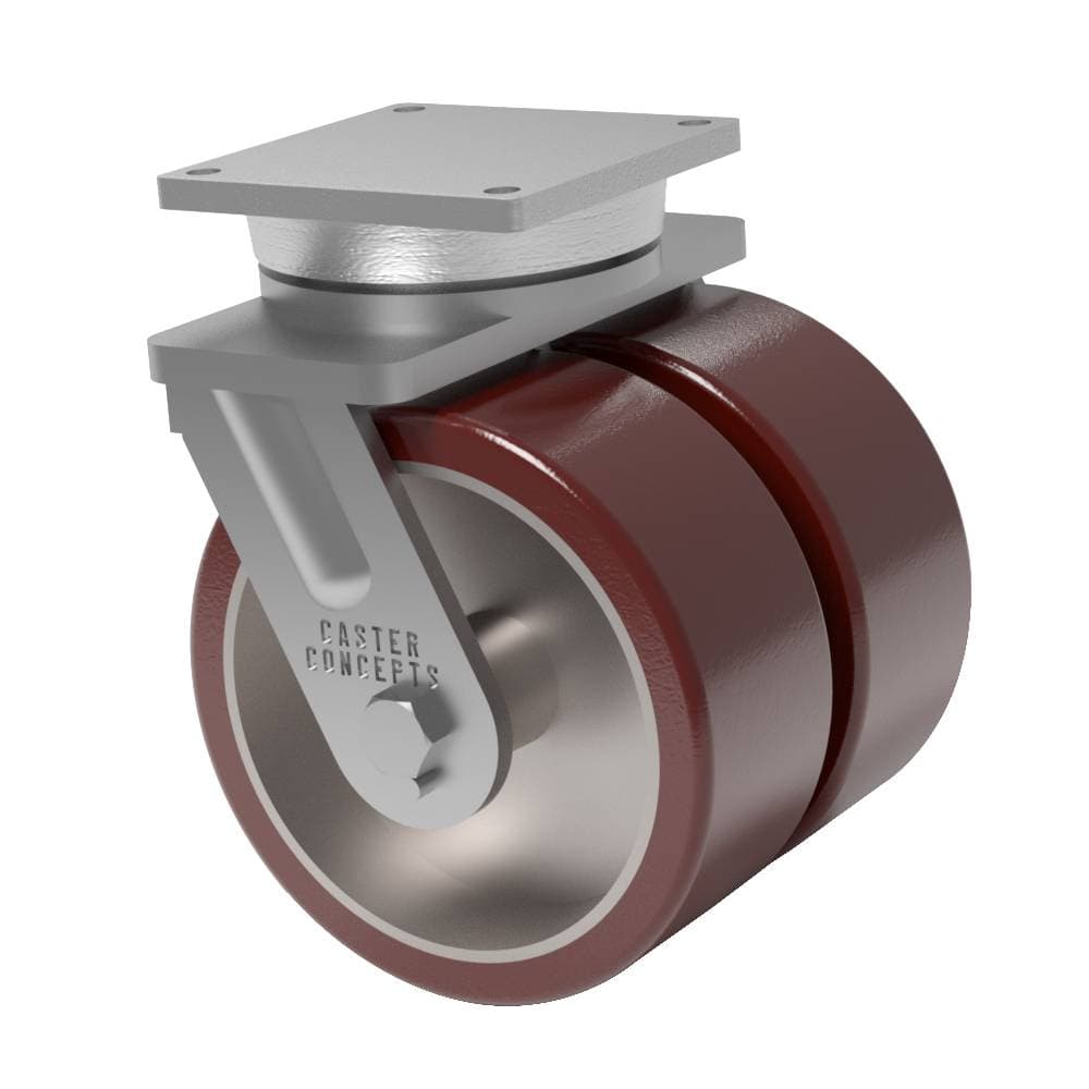 10x4 Dual Wheel H.D. Standard Polyurethane Swivel Caster