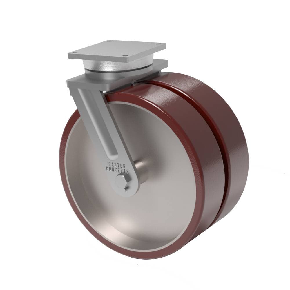 20x5 Dual Wheel H.D. Standard Polyurethane Swivel Caster
