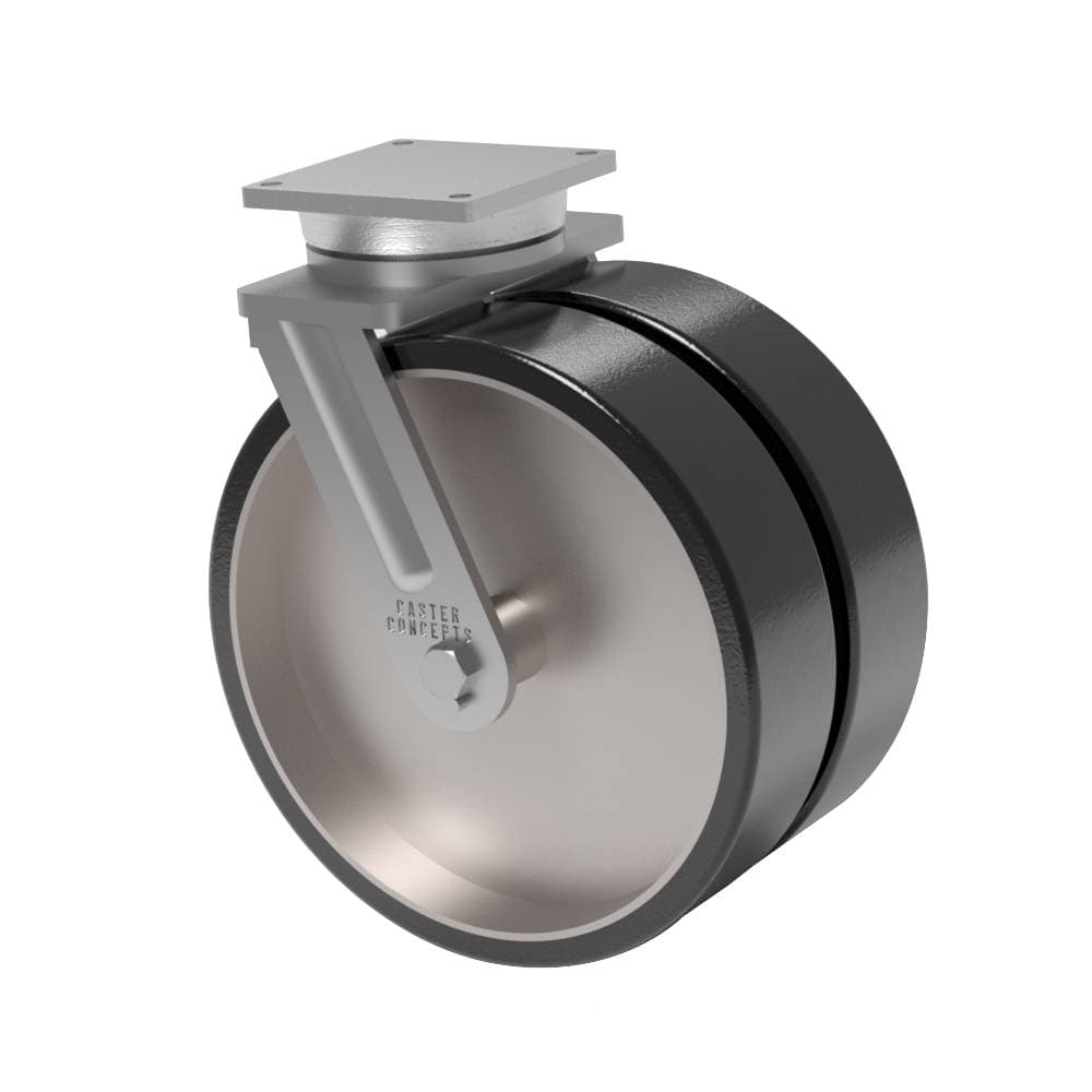 18x5 Dual Wheel H.D. Hard Polyurethane (70D) Swivel Caster