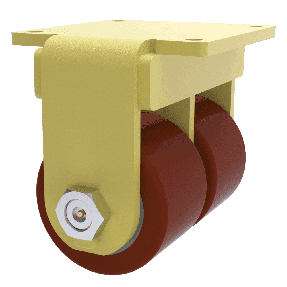 10x4 Dual Wheel Standard Polyurethane Rigid Caster