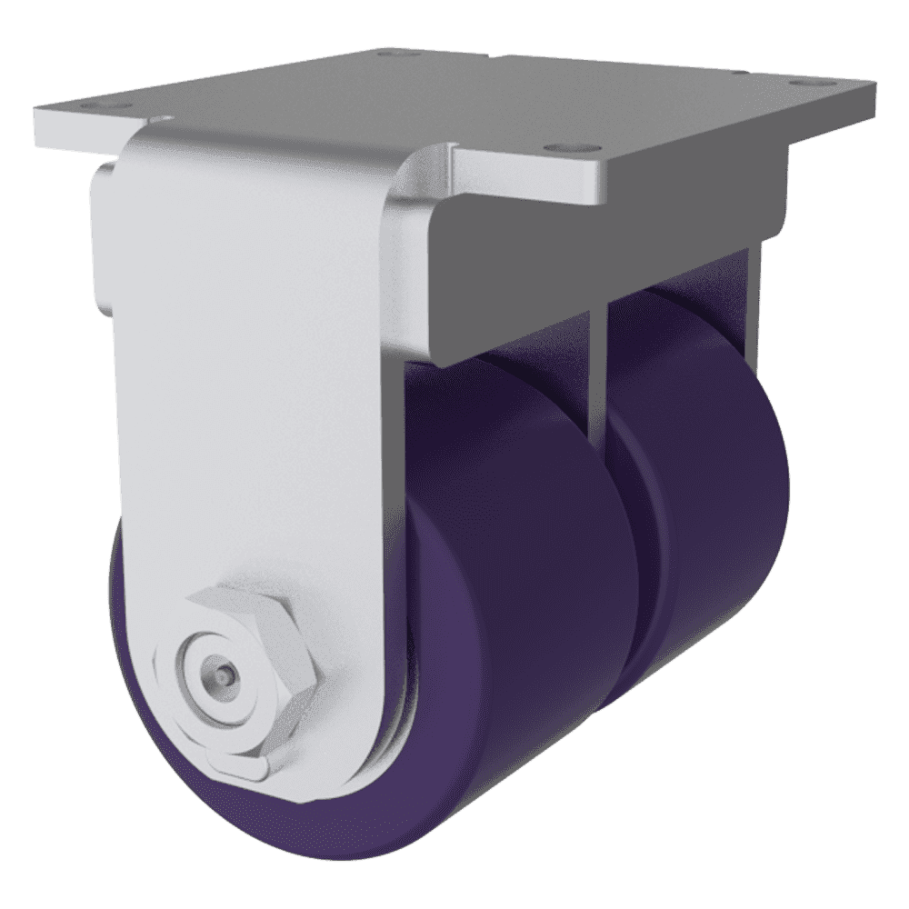 10x4 Dual Wheel H.D. HPPT Polyurethane Rigid Caster