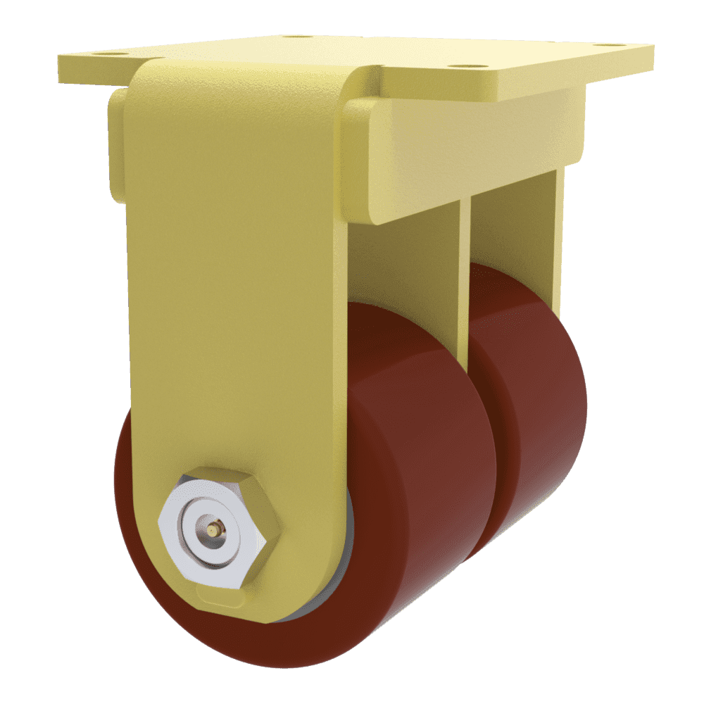 10x4 Dual Wheel Standard Polyurethane Rigid Caster