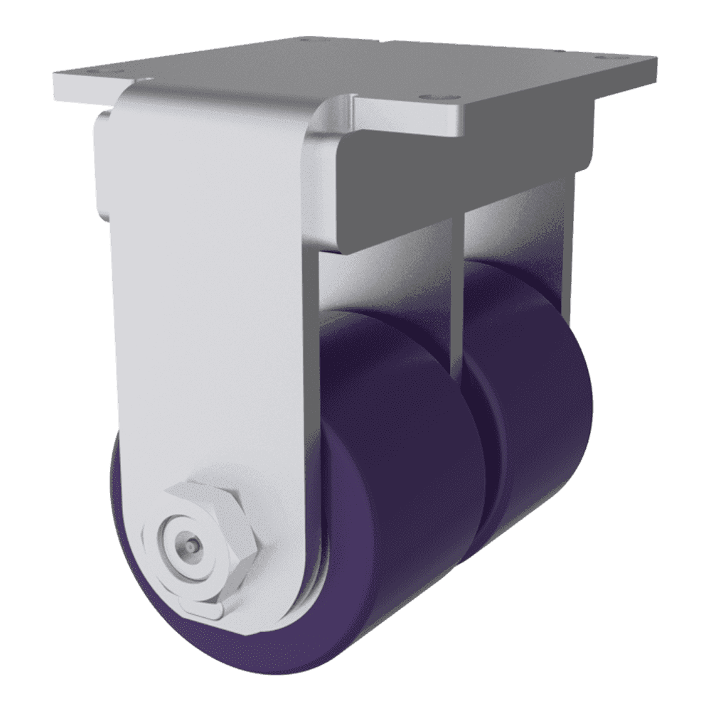 10x4 Dual Wheel H.D. HPPT Polyurethane Rigid Caster