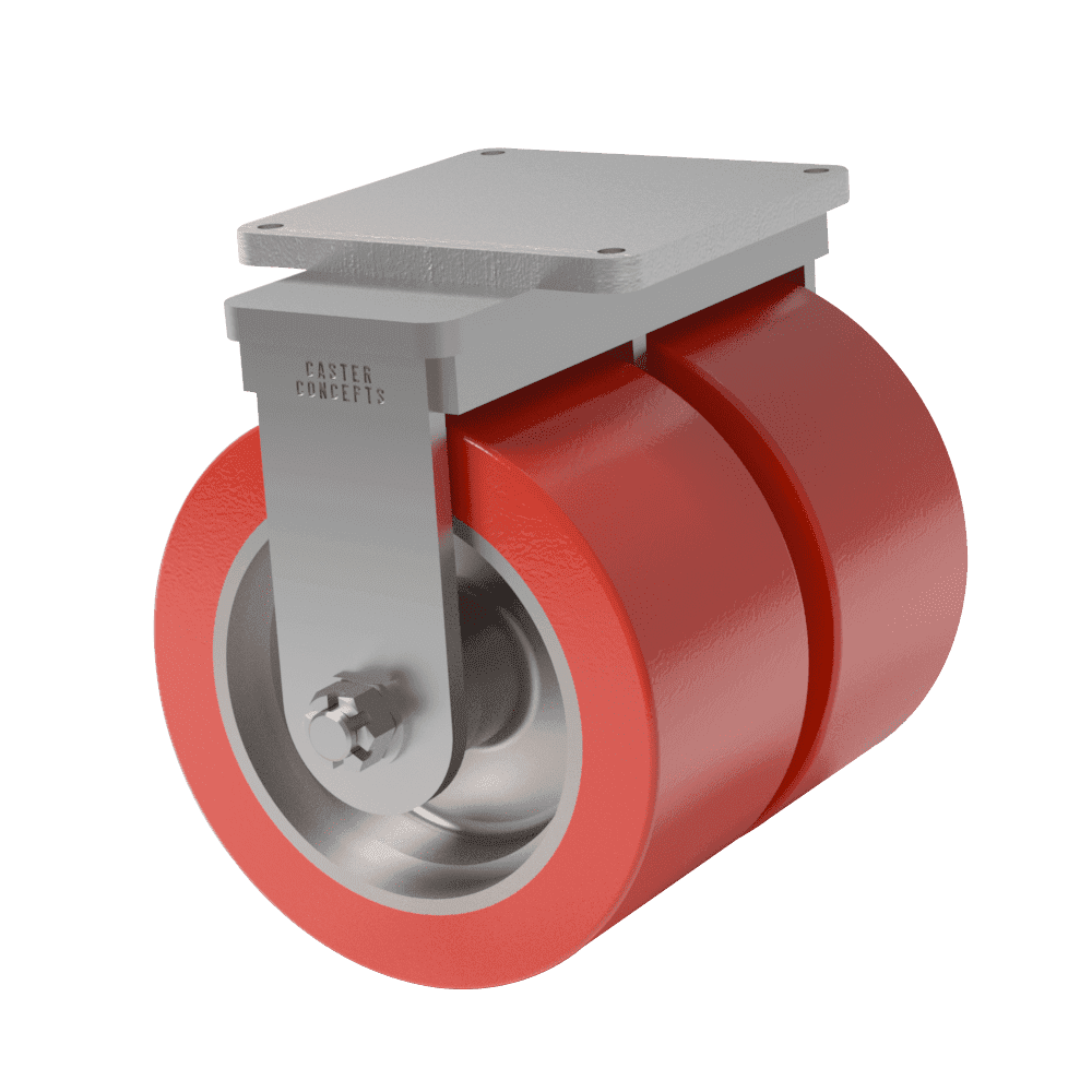 22x12 Dual Wheel H.D. T/R-95 Polyurethane Rigid Caster