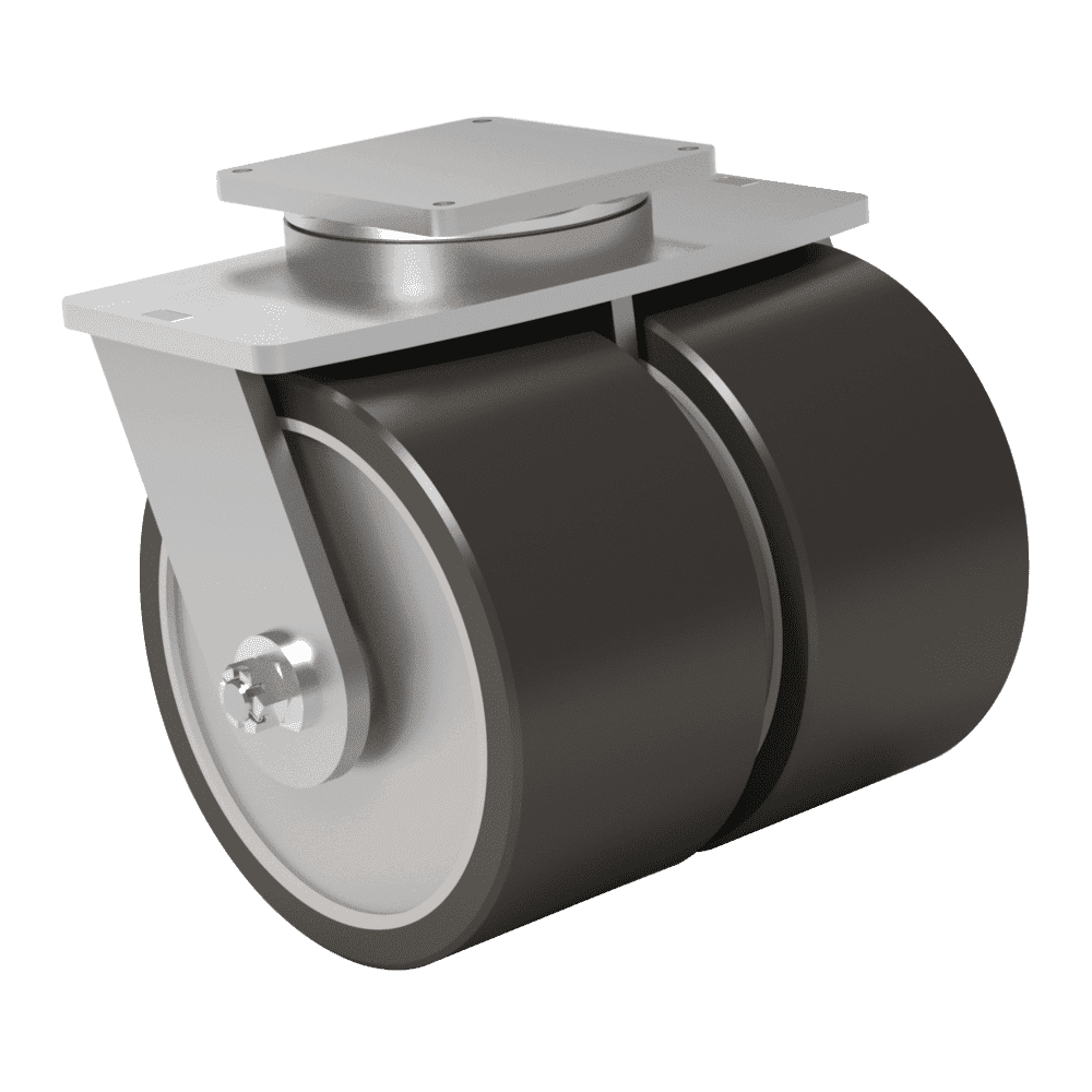 22x12 Dual Wheel H.D. T/R-95 Polyurethane Swivel Caster