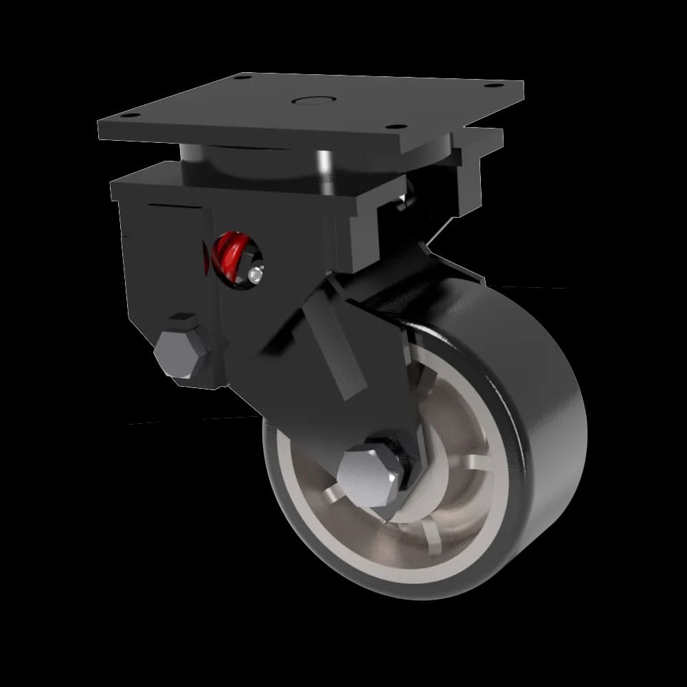 10x5 Standard Polyurethane Steel Spring Loaded Swivel Caster