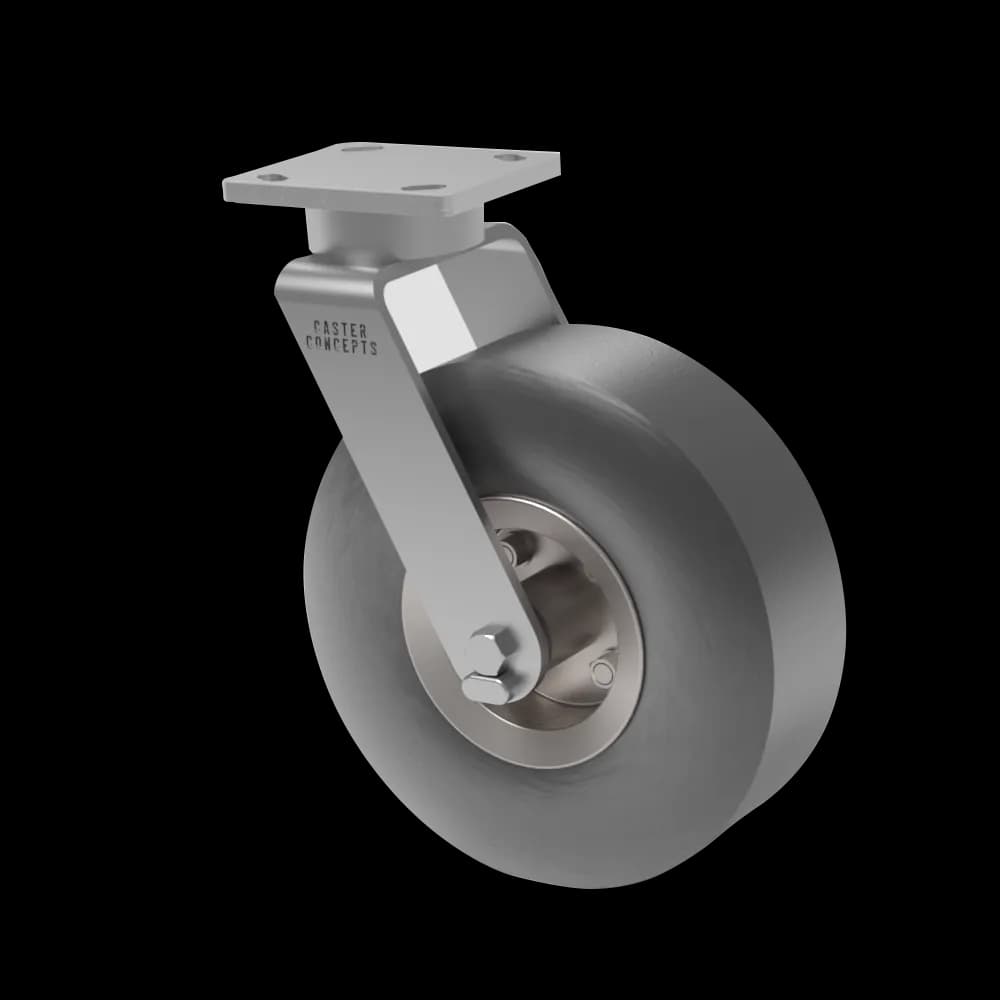 12x200 x 8 Pneumatic Rubber Swivel Caster