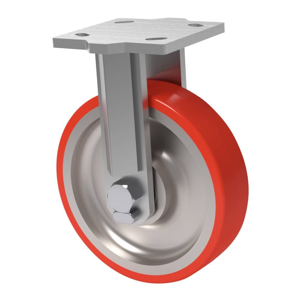 8x2 Hercules T/R Polyurethane Rigid Caster