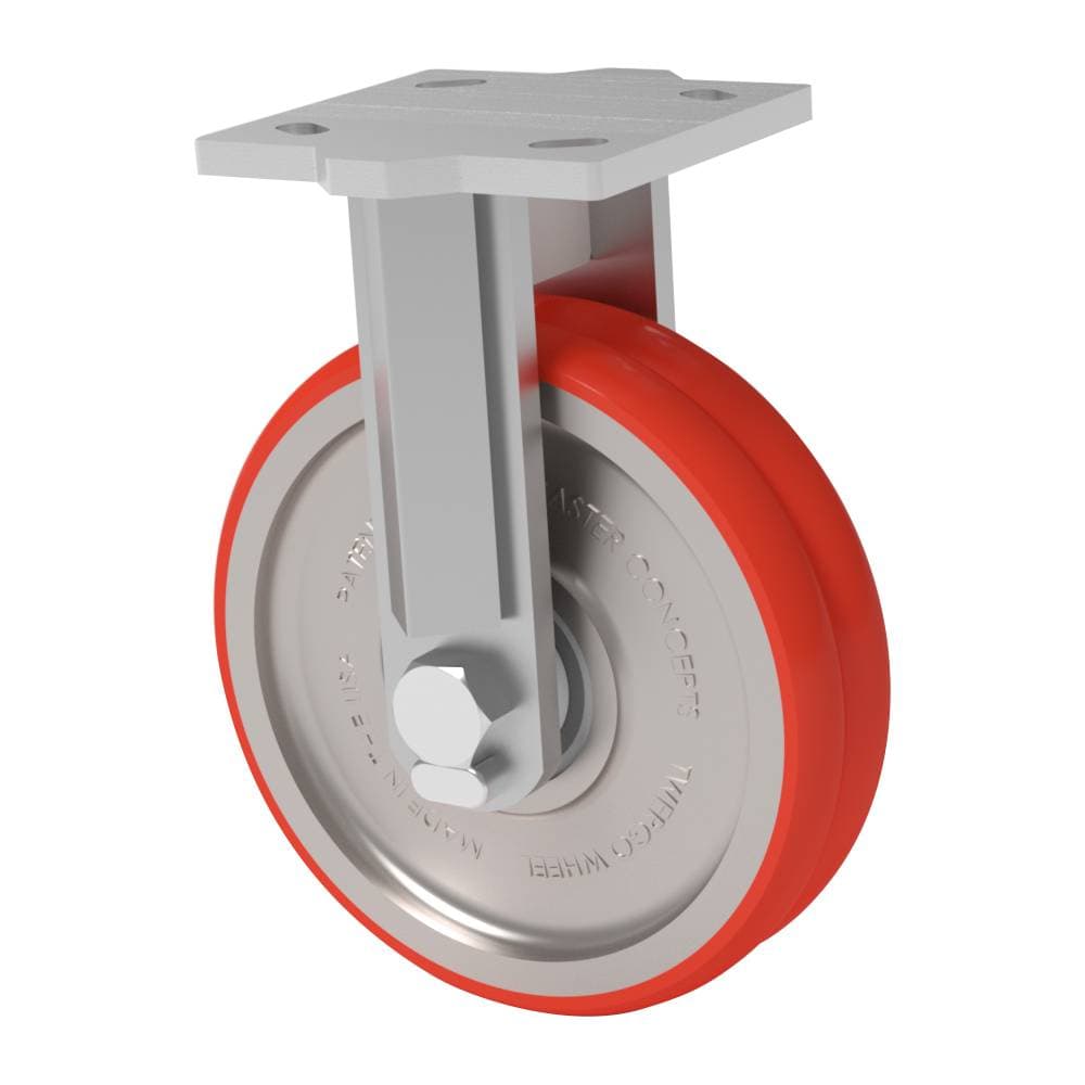 10x2 Hercules T/R Polyurethane Rigid Caster W/ TWERGO Wheel