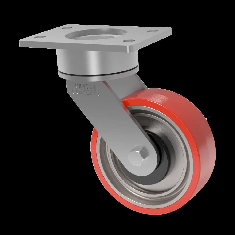 8x2 CasterShoX T/R Polyurethane Swivel Caster