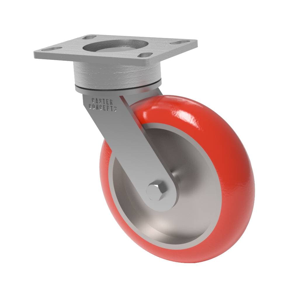 6x2 Round Tread T/R Polyurethane Swivel Caster