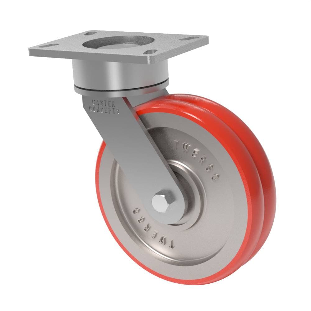 8x2 TWERGO T/R Polyurethane Swivel Caster