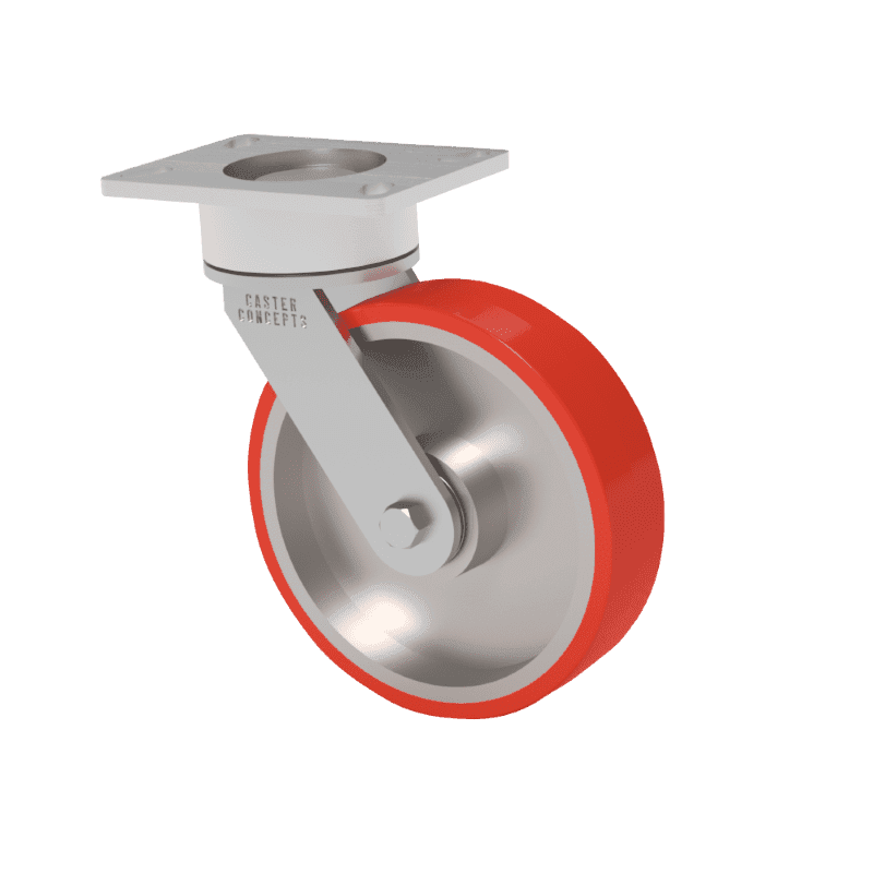 8x2 T/R Polyurethane Maintenance Free Swivel Caster