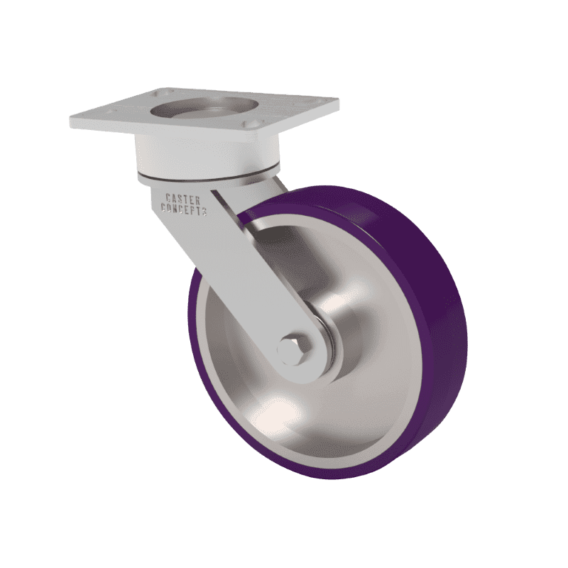 8x2 HPPT Polyurethane Maintenance Free Swivel Caster