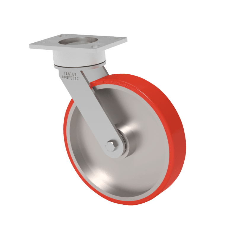 10x2 T/R Polyurethane Maintenance Free Swivel Caster