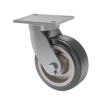 6x3 Mold On Rubber Swivel Caster
