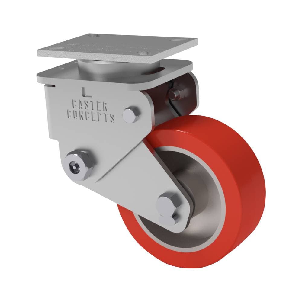 8x3 H.D. T/R Polyurethane Spring Loaded Swivel Caster