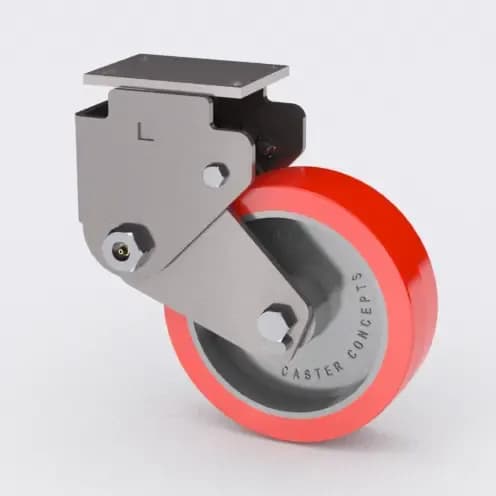 8x3 H.D. T/R Polyurethane Spring Loaded Rigid Caster