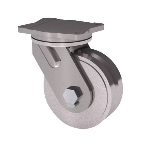 10x4 V-Groove Forged Steel Swivel Caster