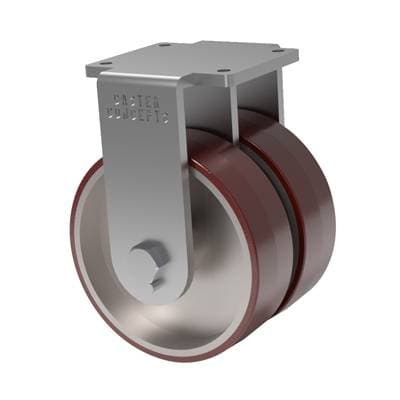8x3 Dual Wheel Standard Polyurethane Rigid Caster