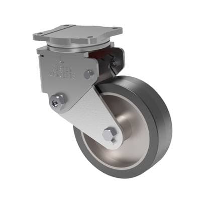 12x3 Mold On Rubber Spring Loaded Swivel Caster