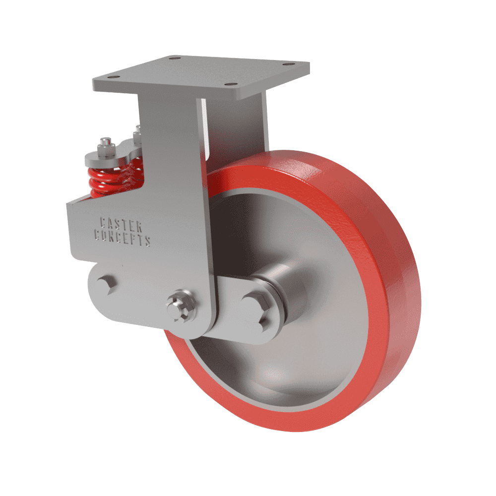 12x3 H.D. T/R Polyurethane Spring Loaded Rigid Caster