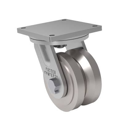 10x4 V-Groove Forged Steel Swivel Caster