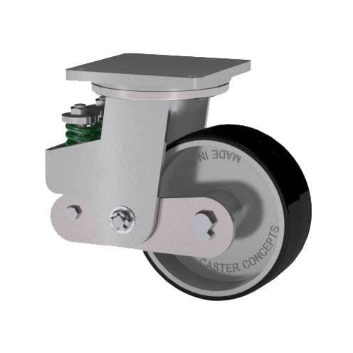 10x4 Mold On Rubber Swivel Caster