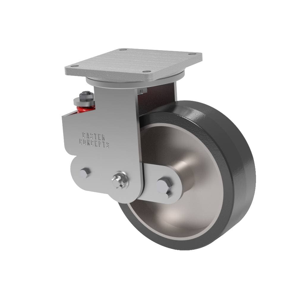 10x4 Mold On Rubber Swivel Caster