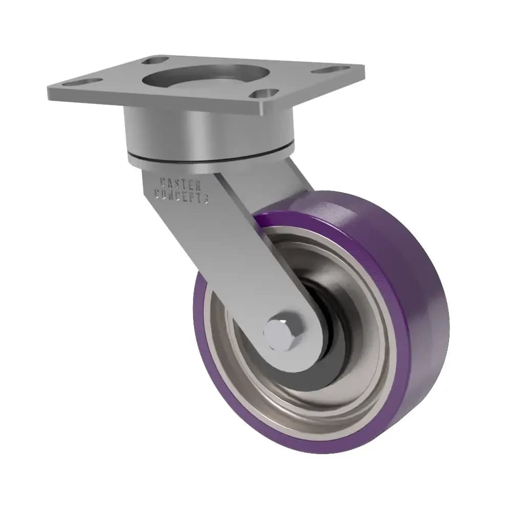 6x2 CasterShoX HPPT Polyurethane Swivel Caster
