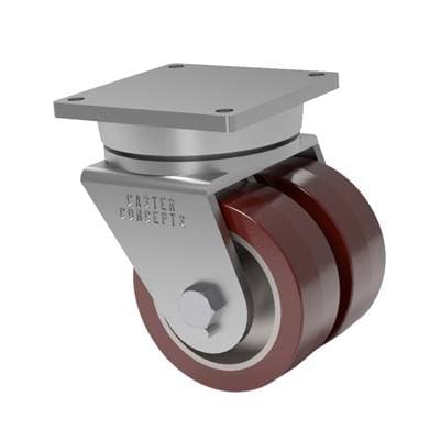 8x3 Dual Wheel H.D. Standard Polyurethane Swivel Caster