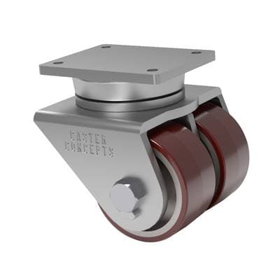 6x3 Dual Wheel Standard Polyurethane Swivel Caster