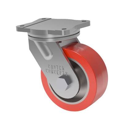 10x4 H.D. T/R Polyurethane Swivel Caster